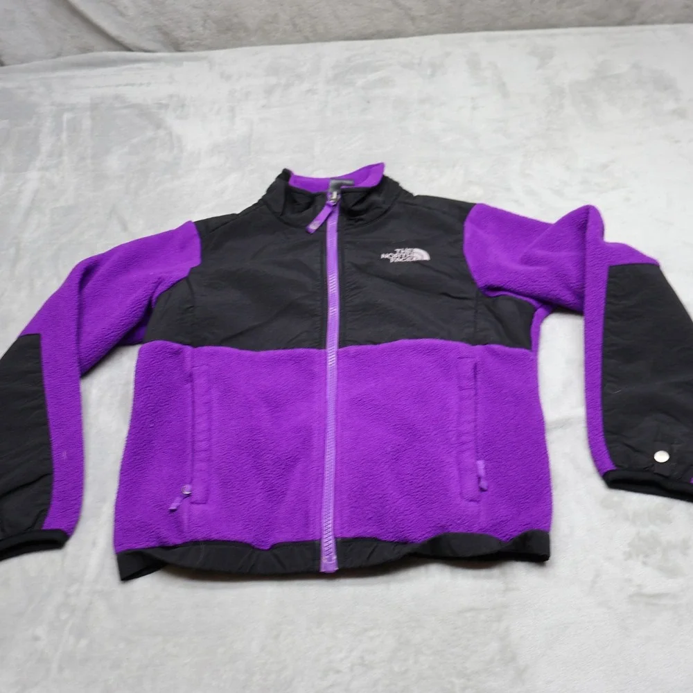 North Face Jacket Girls Small 7/8 Purple Polartec Denali Fleece Outdoor Hiking